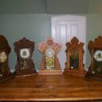 "Gingerbread" Clocks, fully repaired and ready for "new homes". 